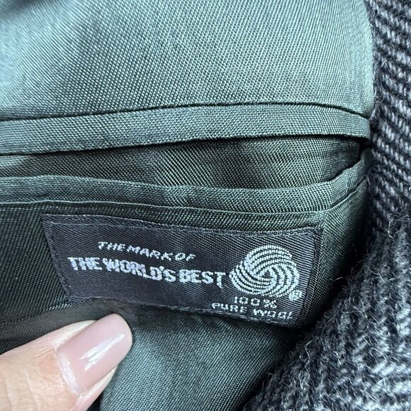 Barrington Men's Tweed Sport Coat Blazer Two Button Gray Herringbone Sz 42R - Picture 8 of 8